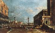 GUARDI, Francesco View of Piazzetta San Marco towards the San Giorgio Maggiore sdg oil on canvas